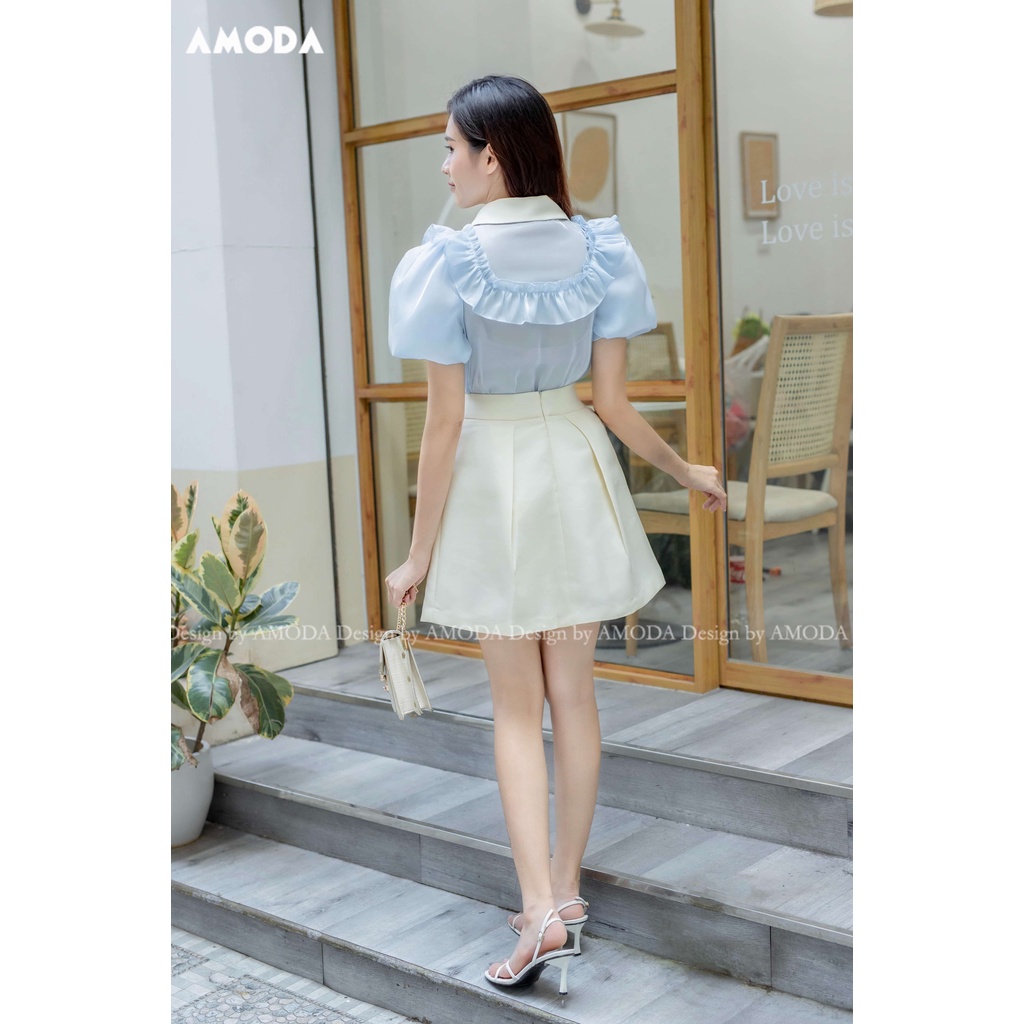 Áo  sơ mi   tiểu  thư dễ thương thiết kế cao cấp AMODA va002