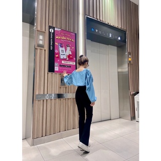 (co san - xuong may chuyen si) Ao Crop Nút Rã Ngực 0364