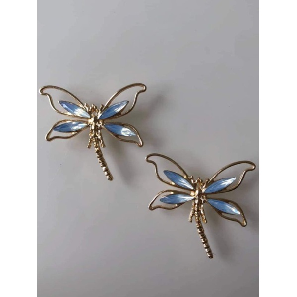 (1 cái)Center kim loại hình con chuồn chuồn 45*58mm, nguyên liệu làm trâm cài tóc cổ trang, nguyên liệu diy