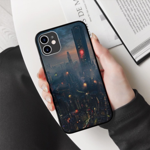 Vỏ Điện Thoại Thành Phố Bị Cyber Góc Trời Vào Ban Đêm đen OSAMI cho SAMSUNG và iPhone các dòng CYB20210085