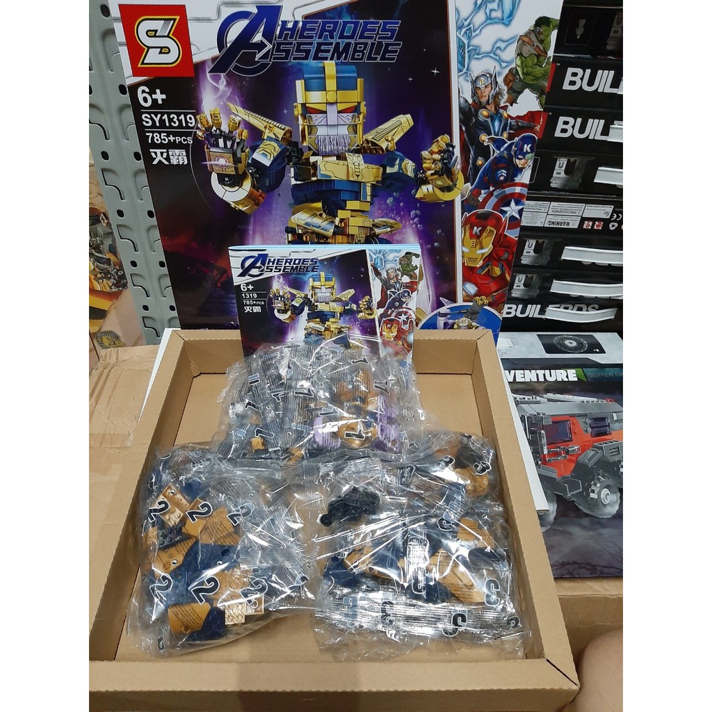 (CÓ SẴN) Lắp ráp Marvel Super Heroes Block Model-Thanos sy 1319