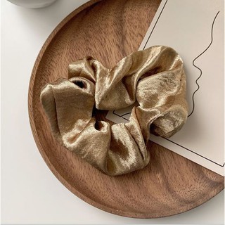 Cột tóc vải Scrunchies phi bóng nhiều màu CỠ LỚN