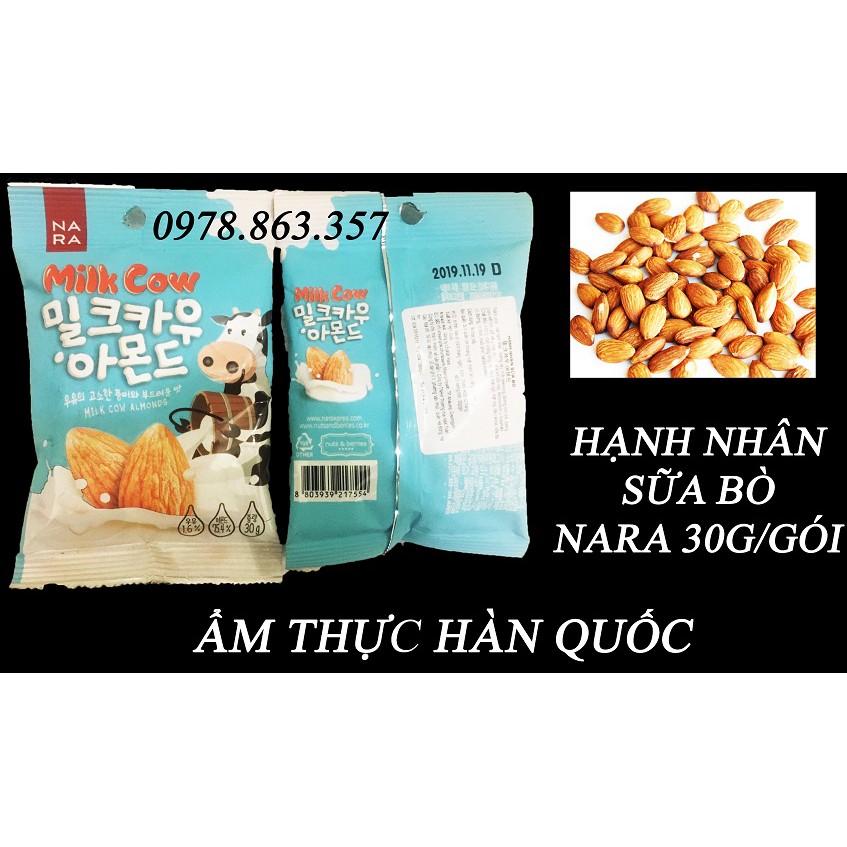 HẠNH NHÂN SỮA BÒ NARA 30GR (CHO BÉ YÊU) GIÁ RẺ