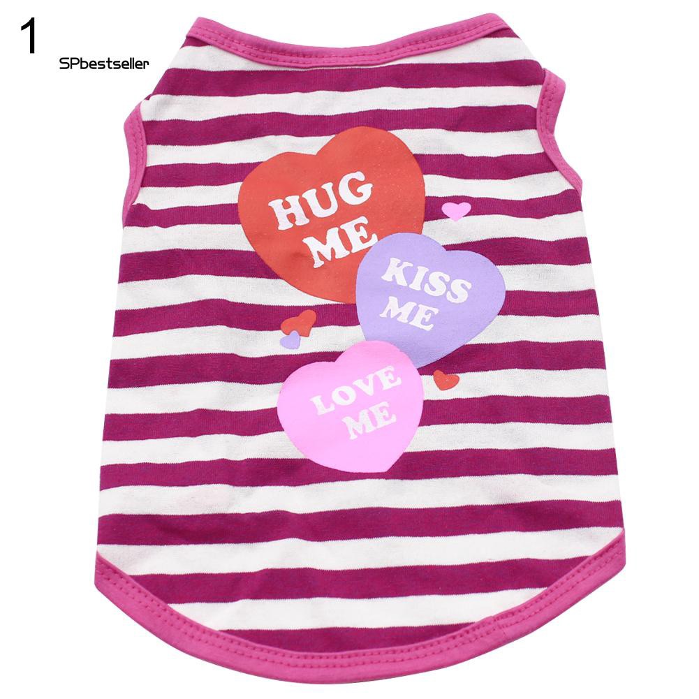 Áo thun sọc ngang xinh xắn dành cho chó