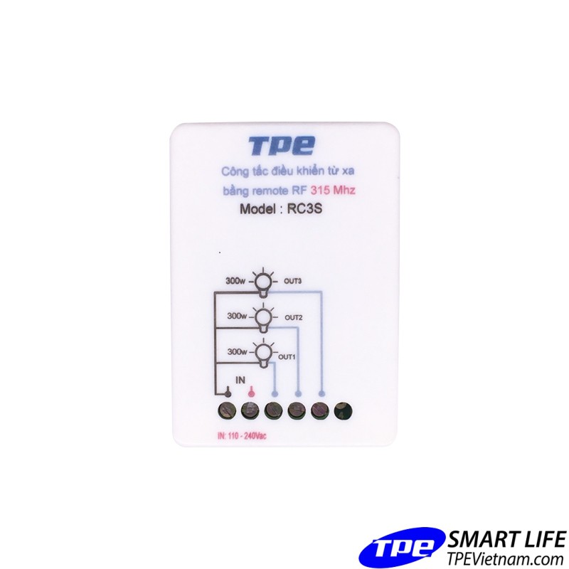 Công tắc điều khiển từ xa sóng RF TPE RC2S RC3S RC4S