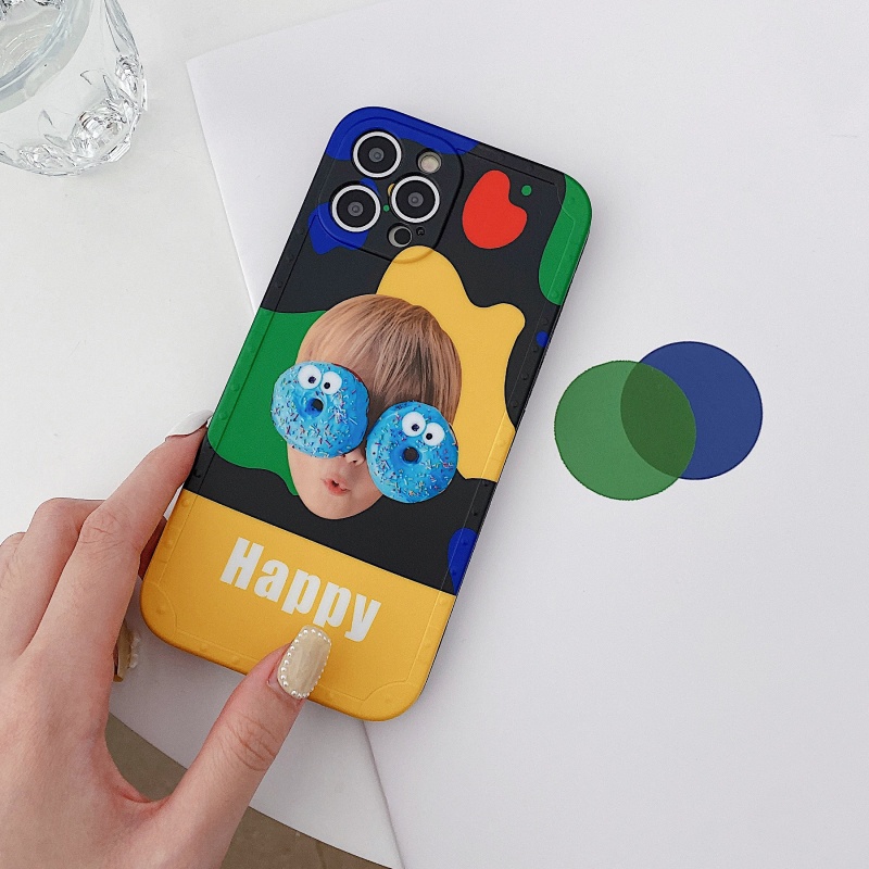 Ốp Điện Thoại Silicon Hình Bé Trai Gái Cho iPhone 13 12 11 Pro Max Mini XS XR X 8 7 Plus SE 2020
