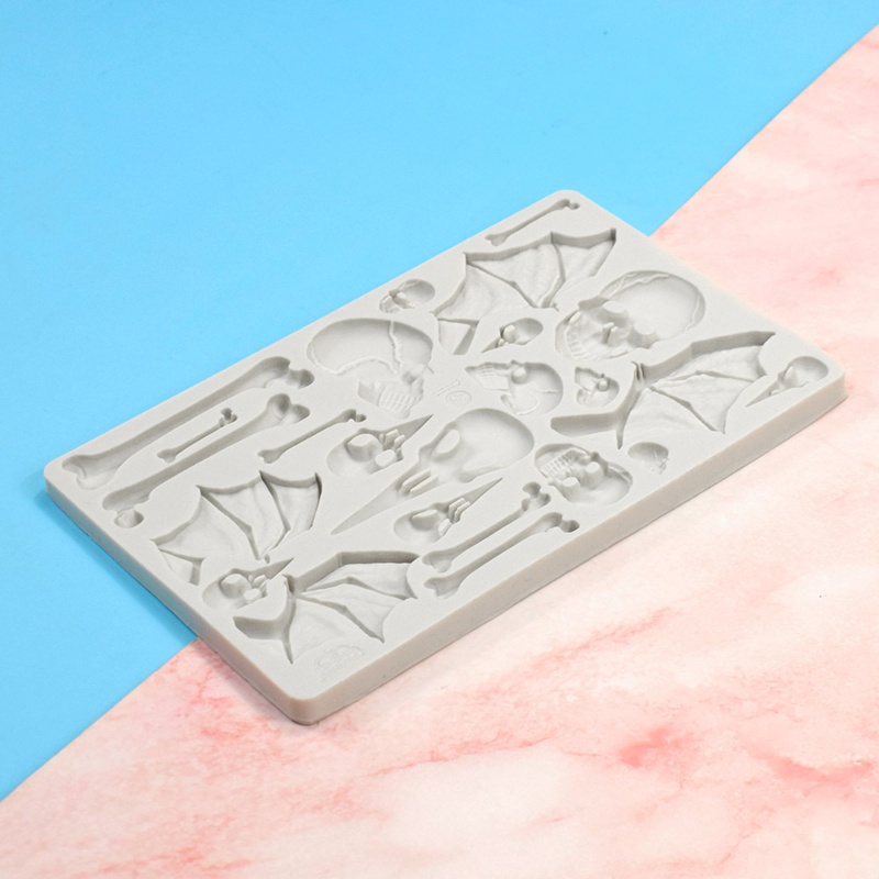 Khuôn Silicone Làm Bánh Hình Đầu Lâu & Xương Độc Đáo