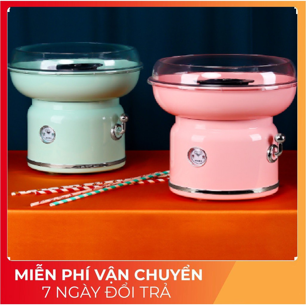 MÁY LÀM KẸO BÔNG GÒN MINI TIỆN LỢI THÔNG MINH - Tặng kèm đường, que làm kẹo bông, muỗm đường