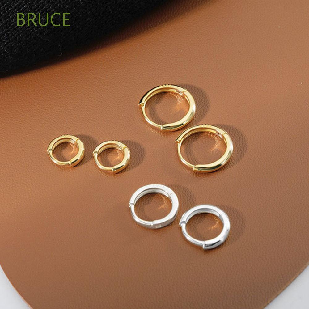 Khuyên tai dạng vòng tròn đơn giản 6mm/8mm/10mm/12mm cho nữ