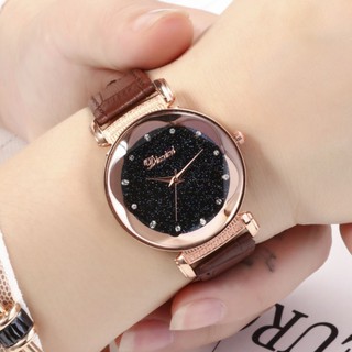 (Siêu Hot) Đồng Hồ Nữ DIMINI Dây Da Mặt 3D Cao Cấp + Tặng Kèm Pin