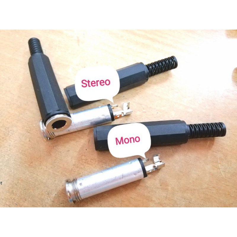 Đầu nối dây Audio 6.5 6.35 cái Mono Stereo vỏ nhựa 1 chiếc
