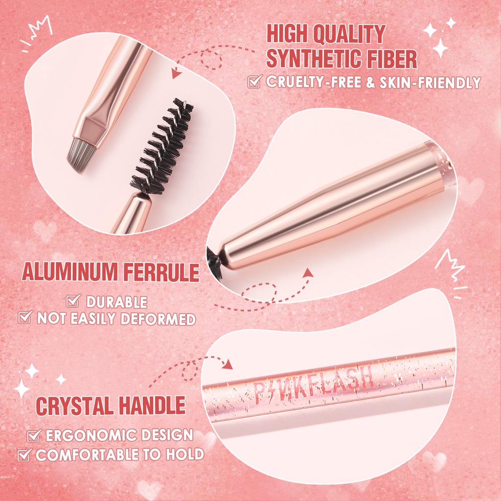 Kem kẻ lông mày PINKFLASH hiệu ứng 2 trong 1 dạng bột gel kèm cọ không thấm nước đa công dụng 60g | BigBuy360 - bigbuy360.vn