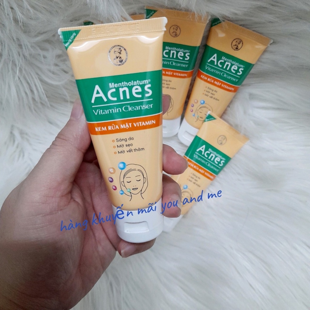 (25g - HSD 2024) Sữa rửa mặt Acnes Vitamin Cleanser