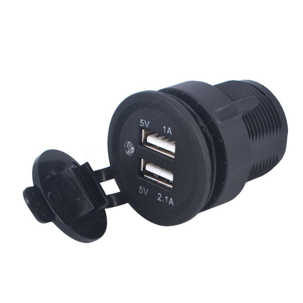 Ổ cắm cổng USB kép gắn cho xe máy