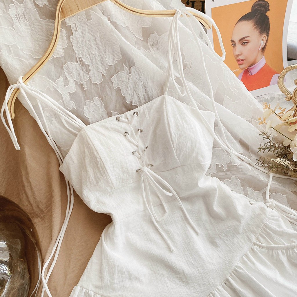 Đầm xòe nữ, đầm nữ đẹp, chất vải mịn mát, phong cách trẻ trung, hàng chuẩn bán shop, phom dưới 54kg | BigBuy360 - bigbuy360.vn