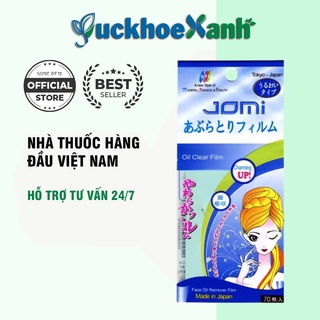 Giấy thấm dầu jomi xanh 70 tờ - giấy thấm dầu nhật bản , phim siêu thấm dầu da mặt