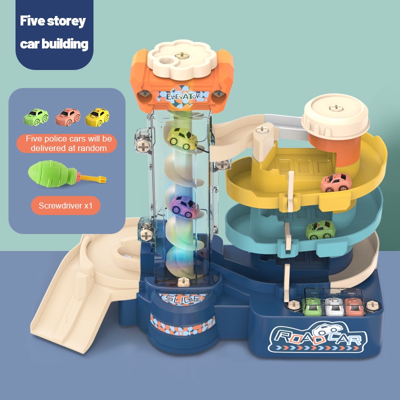Bộ đồ chơi đường chạy tích hợp bãi đỗ xe ô tô ZHAN QI TOYS 5 tầng kích thước lớn dành
