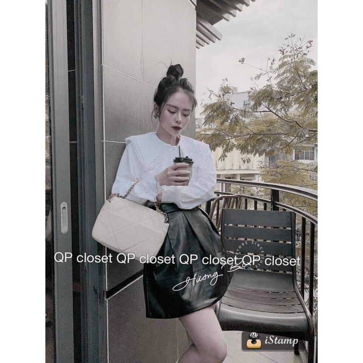 (Mẫu Mới) Sơ Mi Cổ Nhọn Phối Ren Siêu Dễ Thương UP HHP