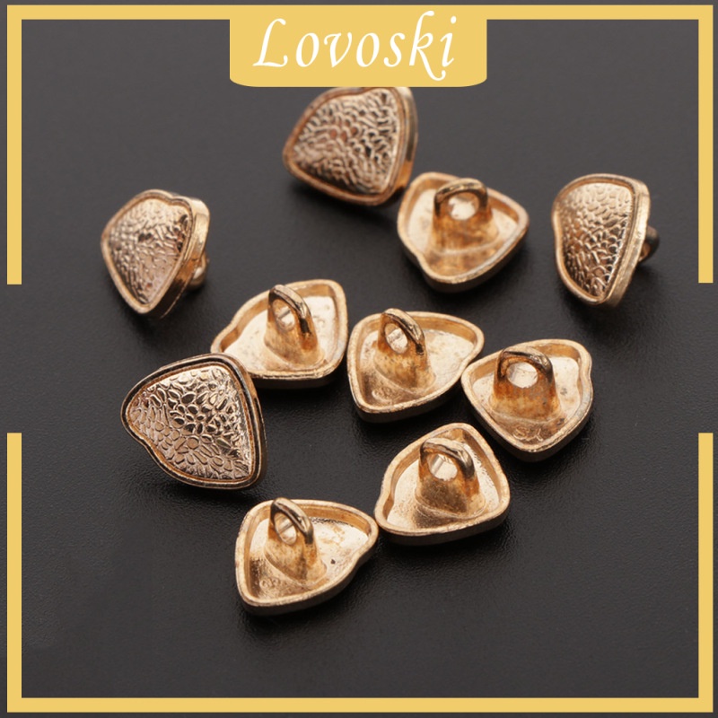 Set 10 Nút Kim Loại Hình Dạng Đặc Biệt Sáng Tạo Trang Trí Giày Dép