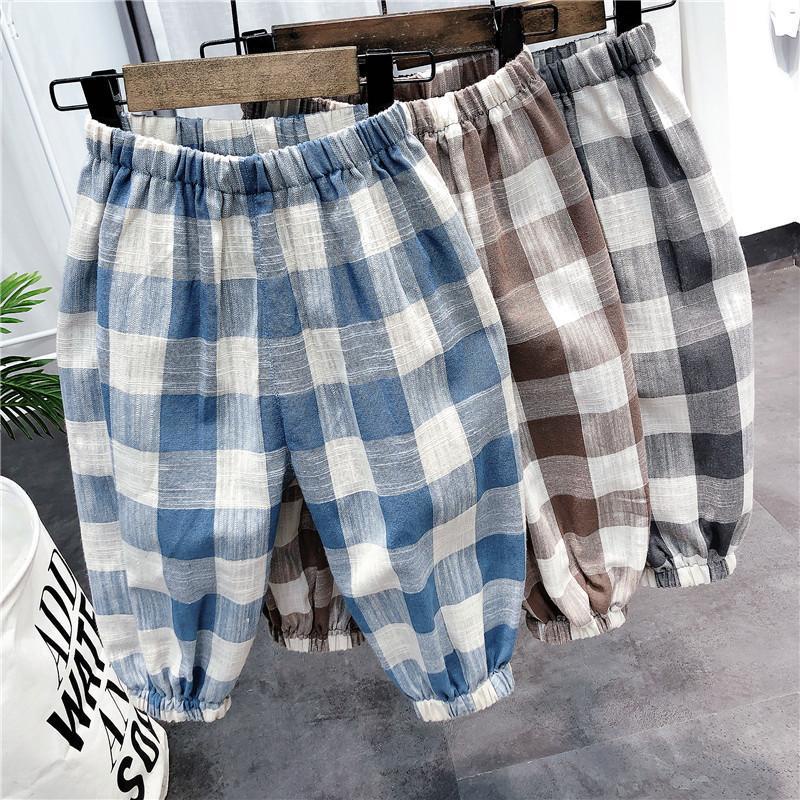 Quần ống rộng Họa Tiết Sọc Caro Thời Trang Xuân Hè Mới Cho Bé