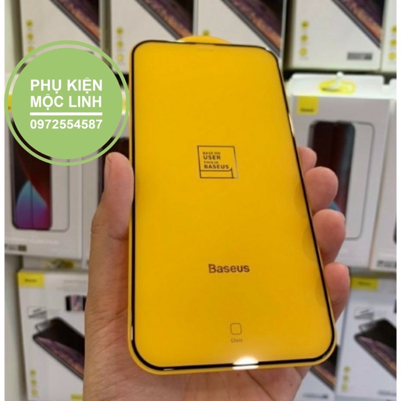 12PRO MAX 12PRO 126.1 / 12Mini Kính nguyên khối full màn 3D Chính Hãng Basues