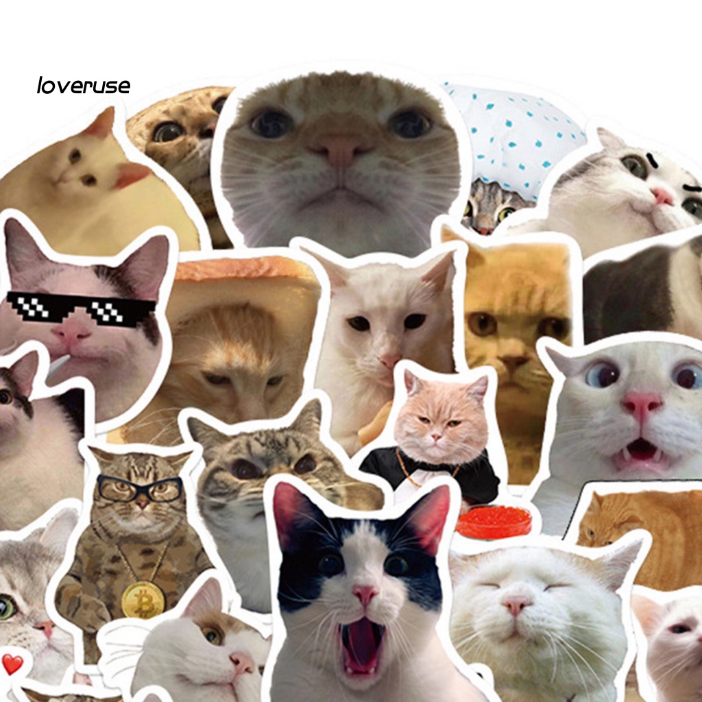 Set 50 Sticker Dán Laptop Hình Bình Nước Hoạt Hình