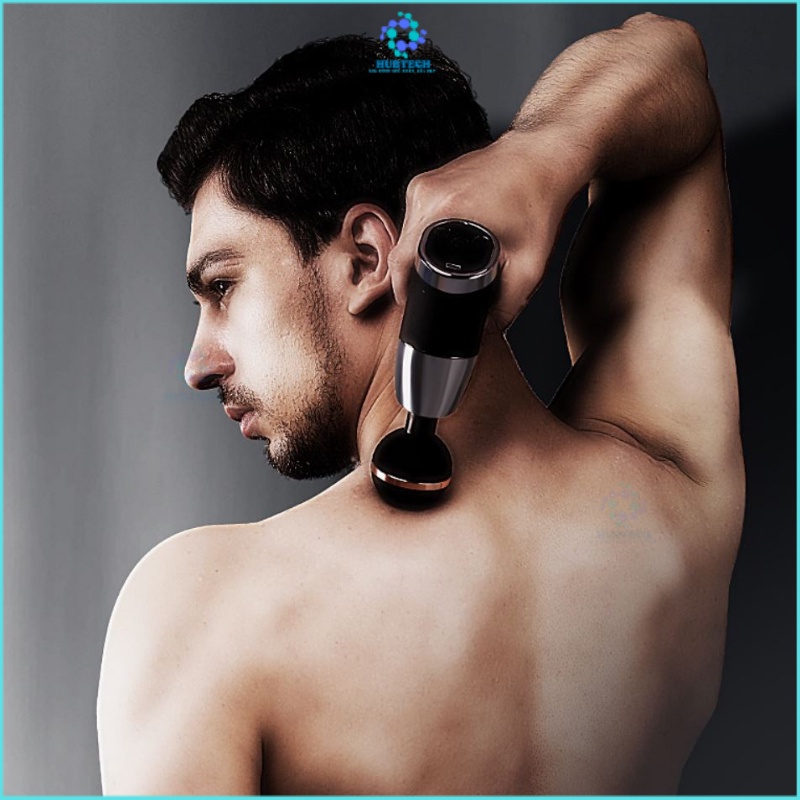 Máy massage cầm tay mini Rohs KH525 20 Cấp Độ Kèm 4 Đầu Massage màn hình hiển thị số