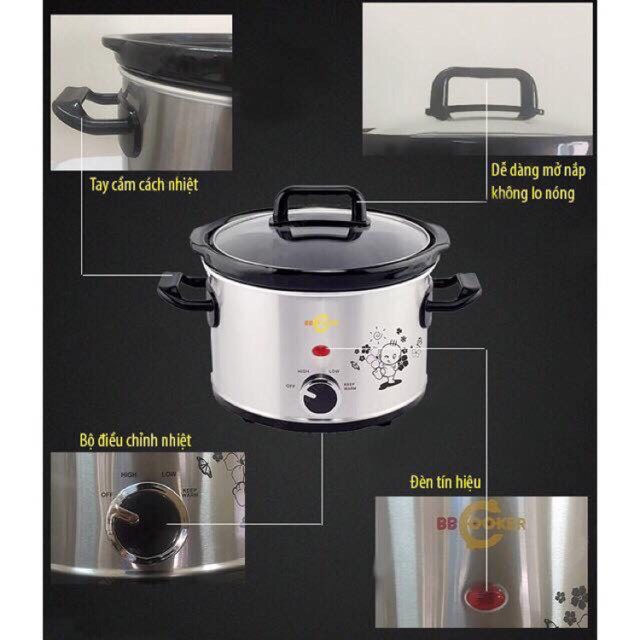 Nồi Nấu Cháo Ăn Dặm BBCooker 2.5L