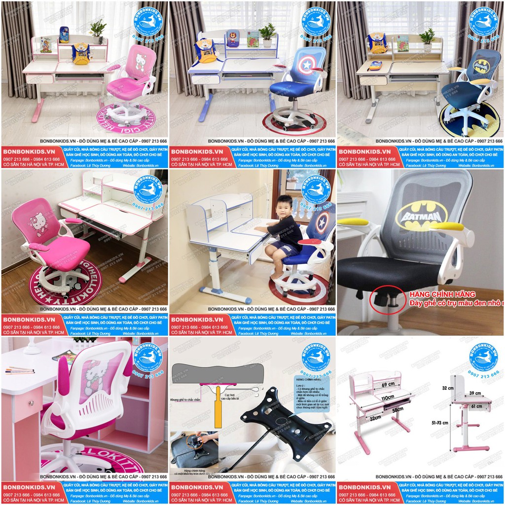 Ghế Hello Kitty, Ghế học sinh Hello Kitty cao cấp (Hàng loại 1 có điều chỉnh độ nghiêng, Tặng thảm lót) | BigBuy360 - bigbuy360.vn