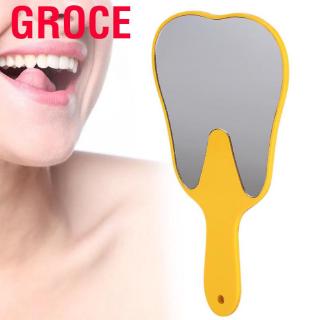 (hàng Mới Về) 1 Gương Nha Khoa Cầm Tay Với Tay Cầm Bằng Nhựa Màu Vàng