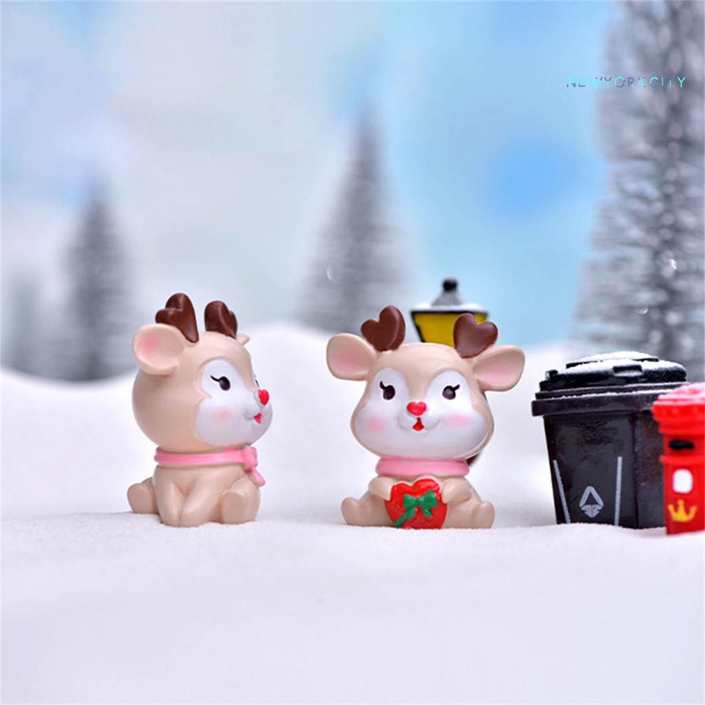 Đồ trang trí Hươu Bằng Resin Chống Nước Bắt Mắt Dùng Trang Trí Giáng Sinh