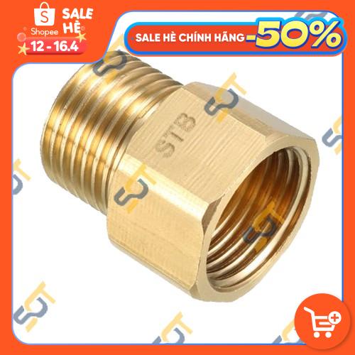 [KHỚP NỐI REN] Lơ đều ren trong ren ngoài dân dụng BSP hệ G - Bằng đồng (Brass Adaptor female to male) Sơ mi cả rá ngược