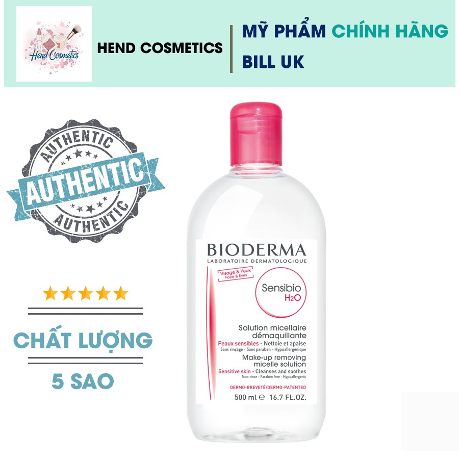 Nước Tẩy Trang Bioderma Màu Hồng Sesbium H20 Solution 500ml