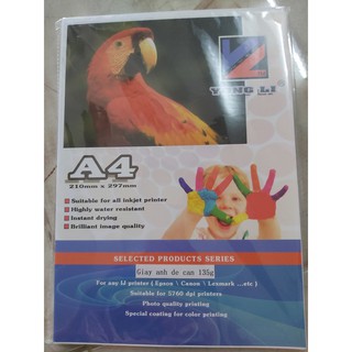 GIẤY IN ẢNH DECAL 135g- Khổ A4