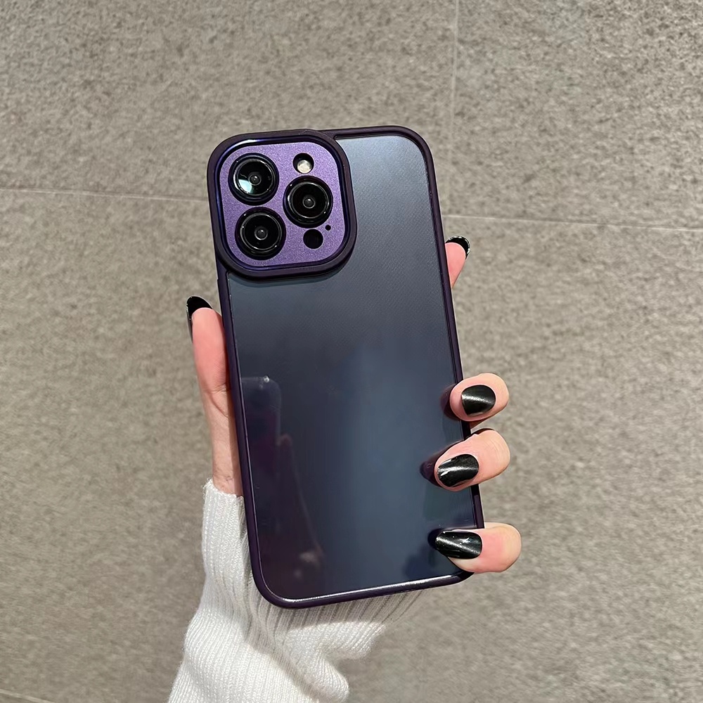 Ốp Điện Thoại Cứng Trong Suốt Chống Sốc Kiểu Dáng Sang Trọng Cho iPhone 14 13 12 11 Pro Max