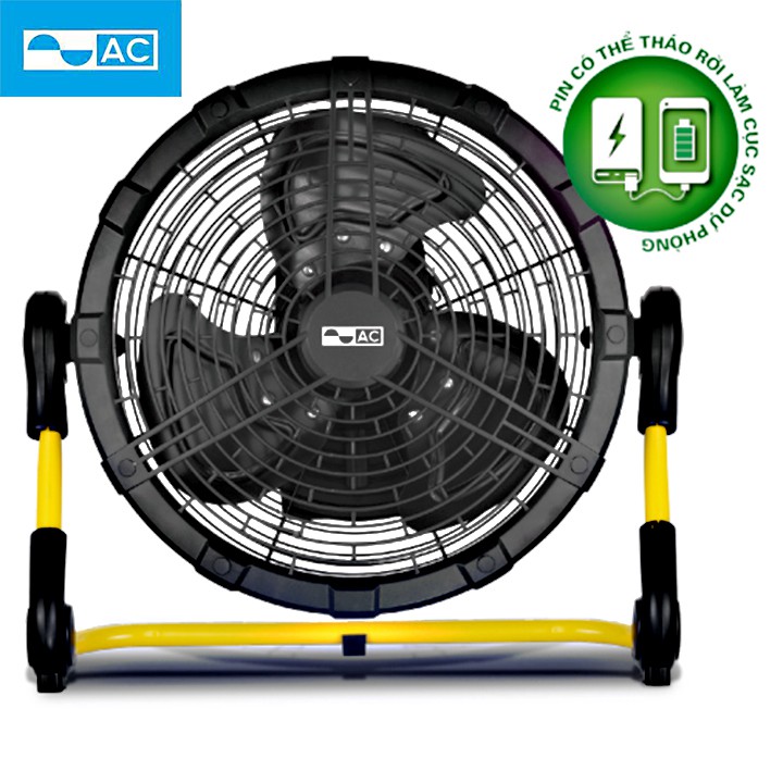 Quạt sạc AC ARF02D123DB công suất 20W, cánh 12 inch, pin Lithium-ion 15000mAh, chống nước IPX4