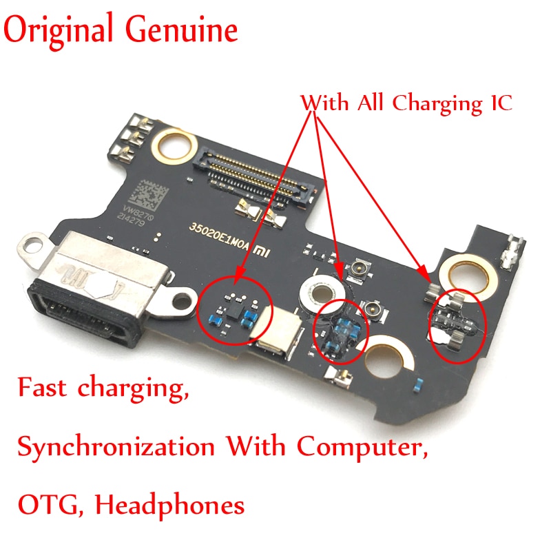 Bảng mạch cổng sạc 100% kèm micro cho Xiaomi Mi 8 Mi8 lite Mi8 Se Mi8 Pro