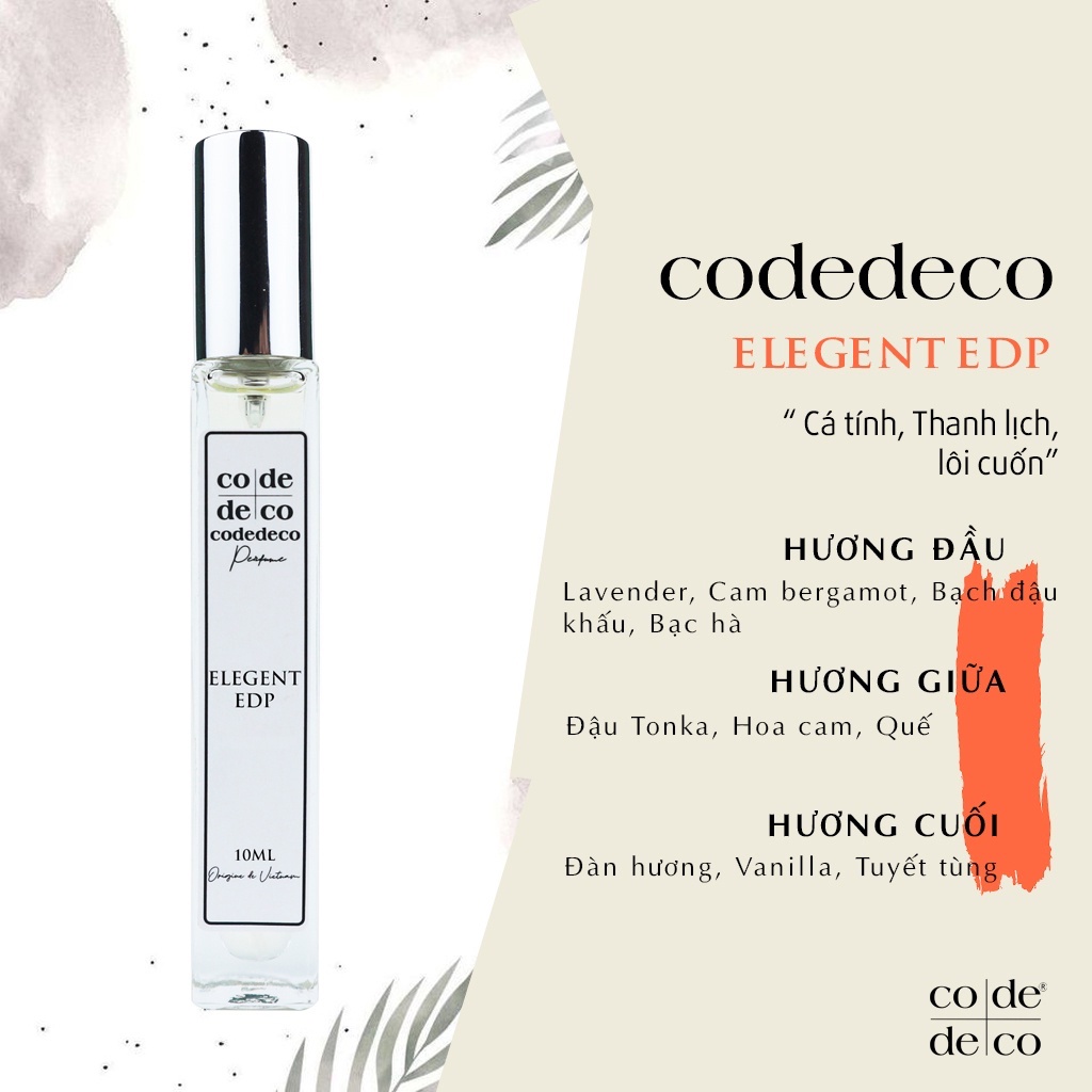 Tinh dầu nước hoa Code Deco Elegent EDP - 10ml