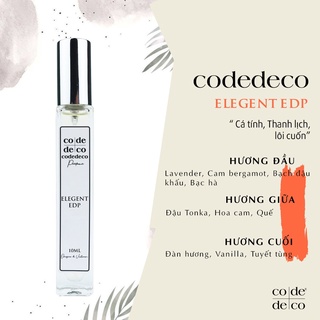 [Mã BMLT35 giảm đến 35K đơn 99K] Tinh dầu nước hoa Code Deco Elegent EDP 10ml