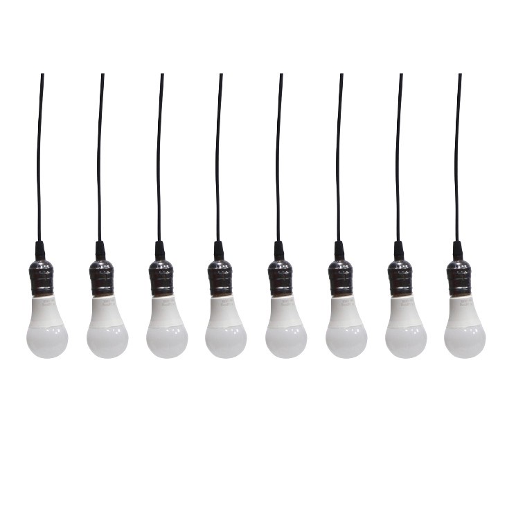 Bộ 8 đèn thả cổ điển Vintage bóng đèn led búp 9w