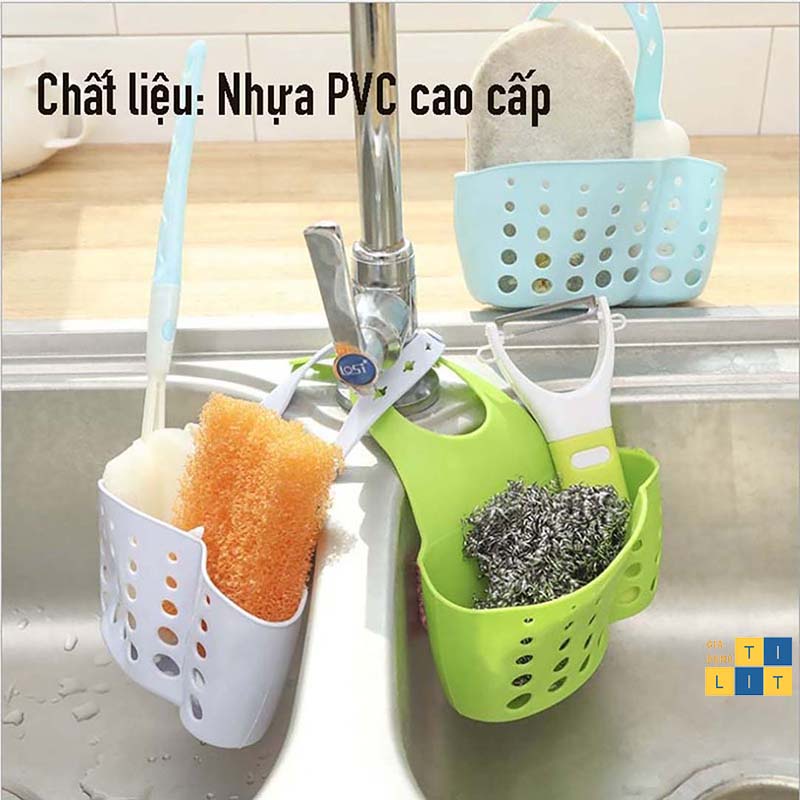 Giỏ phơi ráo treo vòi nước rửa chén tiện dụng (Giỏ Treo Bồn Rửa)