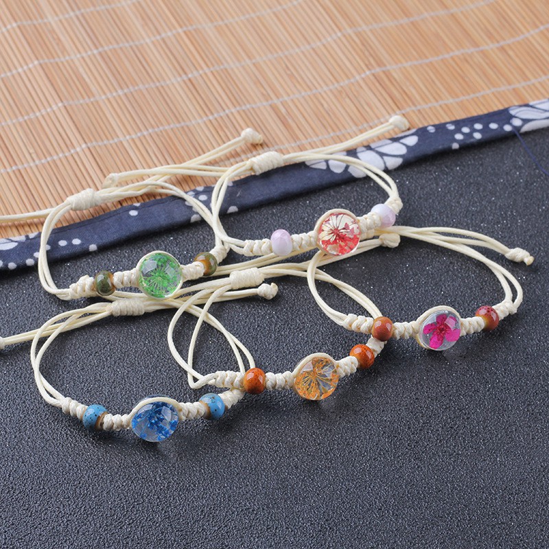 Vòng Tay Hoa Khô Vĩnh Cửu Đá Trong Suốt Dây Rút - Xb-L2610- Bảo Ngọc Jewelry | BigBuy360 - bigbuy360.vn