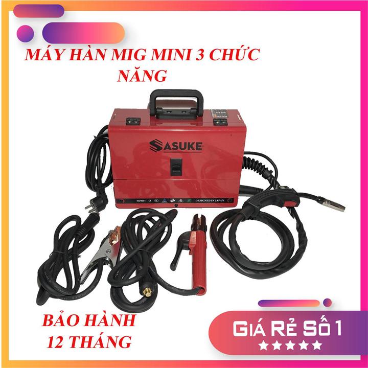 Máy hàn MIG 200 mini sasuke - 3 chức năng - Tặng kèm 2 cuộn dây 1kg+ 3 béc hàn đủ phụ kiện
