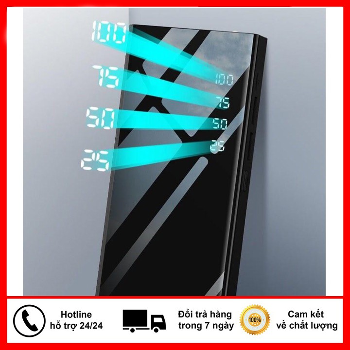 Cục Sạc Dự Phòng 30000mAh - Sạc Nhanh Pin Cực Trâu Chống Nóng - Có Đèn |LuxuryShop