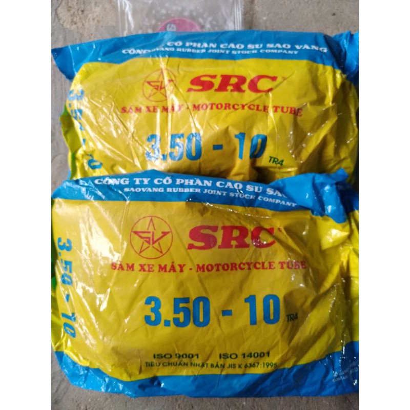săm xe/ ruột xe máy 3.50 - 10 SRC lắp cho xe rùa, xe kéo, đẩy hàng, xe máy có thông số trừ 10