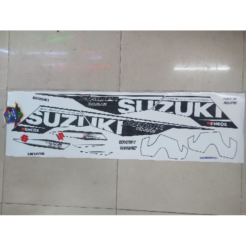 Tem rời dán xe satria- raider đen