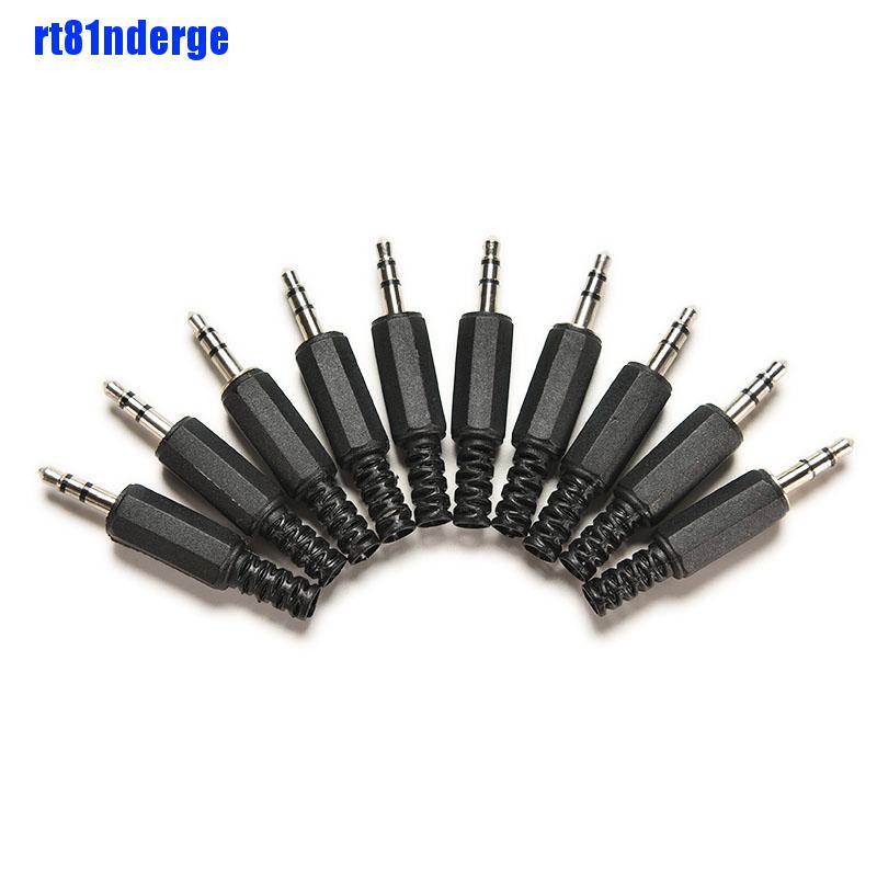Set 10 Đầu Nối Jack Cắm Âm Thanh 3.5mm 1 / 8 &quot;Chuyên Dụng