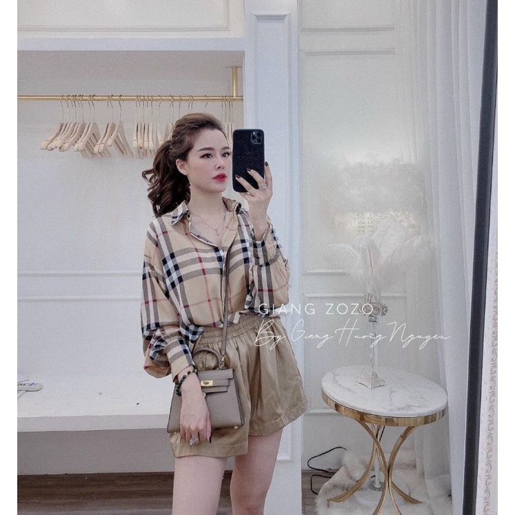 Quần sooc lụa trơn mềm cạp chun hàng QC