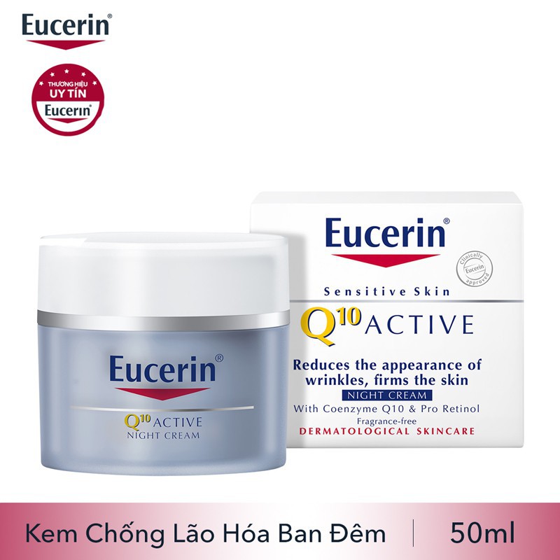 Eucerin Kem Dưỡng Ẩm Chống Lão Hóa Ban Đêm Eucerin Q10 Active Night Cream 50ml