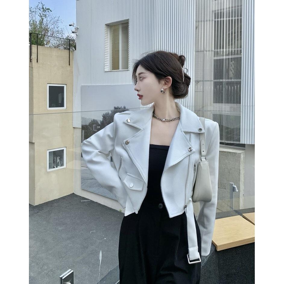 Áo khoác ngắn có dây kéo kiểu dáng thời trang mới 2022